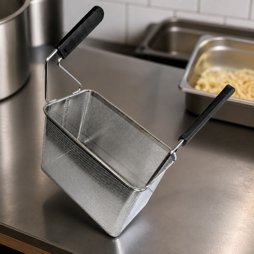 Commercial 1/3 GN Pasta Boiler Basket with Double Handle