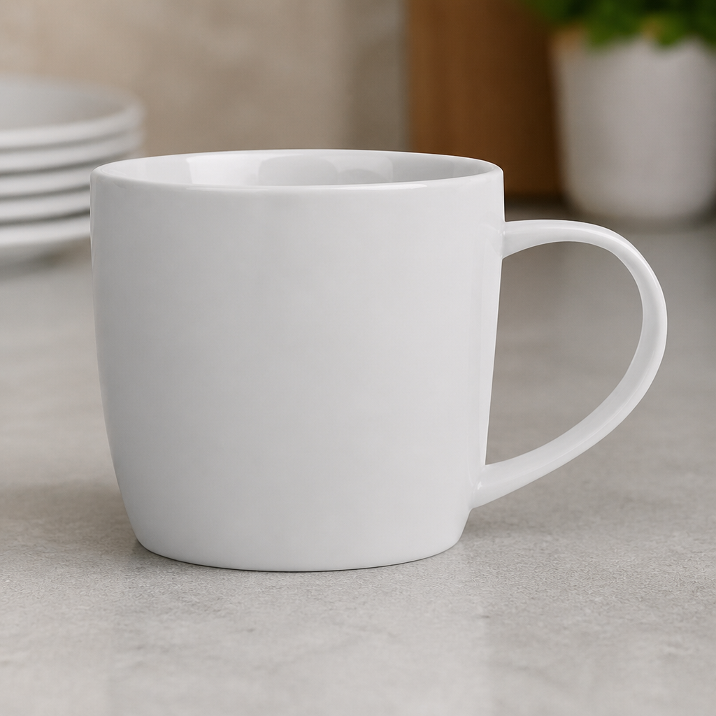 Commercial Whiteware Low Mugs 220ml Dishwasher Safe 12 Pack