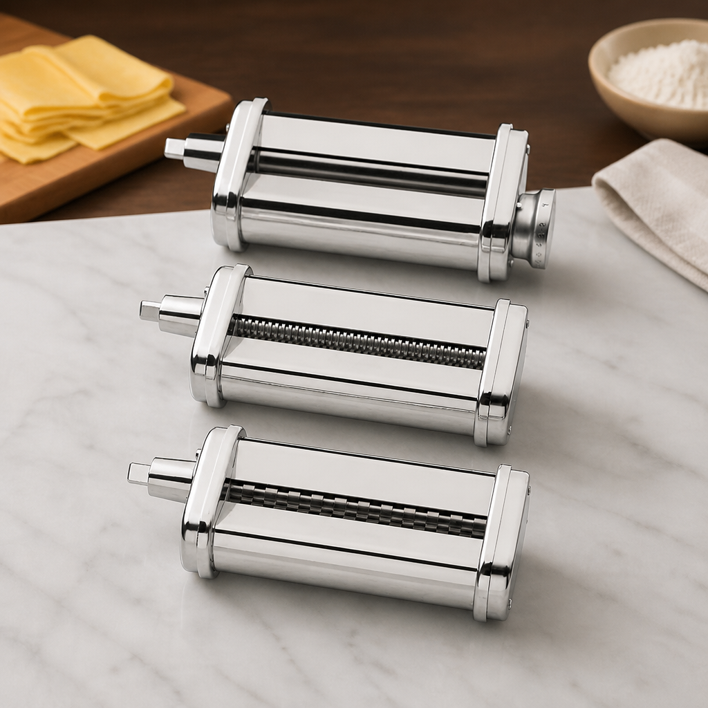 Commercial Pasta Machine with Roller and Cutter Attachments