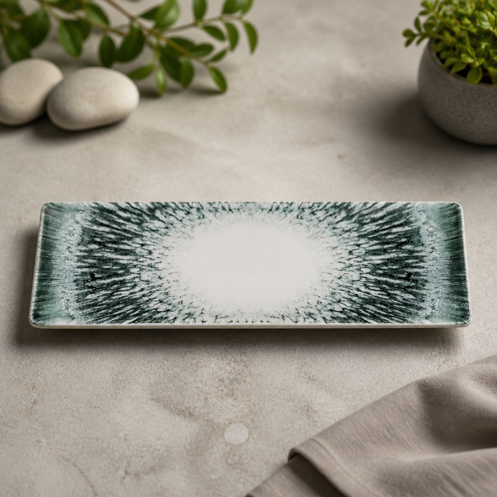 Commercial Ceramic Tasting Trays Black 295x88mm Pack of 6