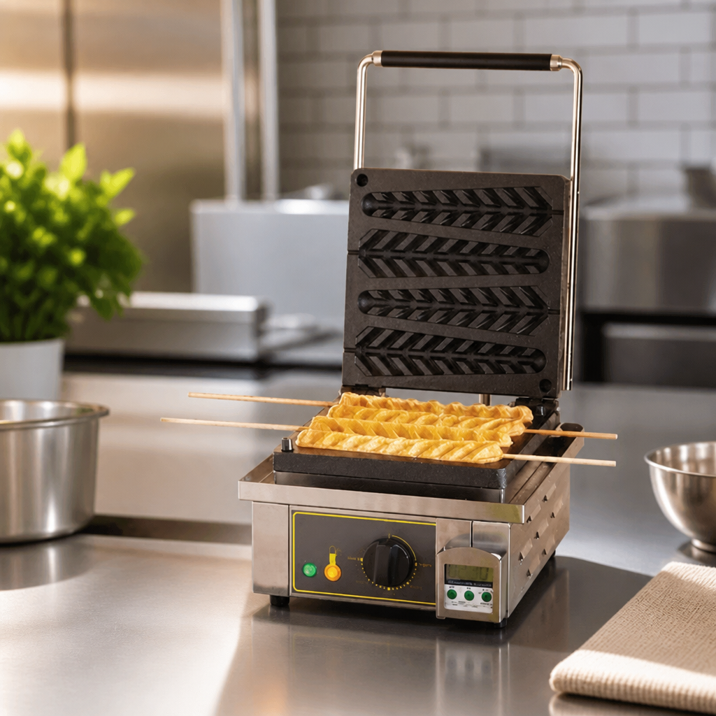 Commercial Corn Waffle Maker 4-Capacity for Catering Use
