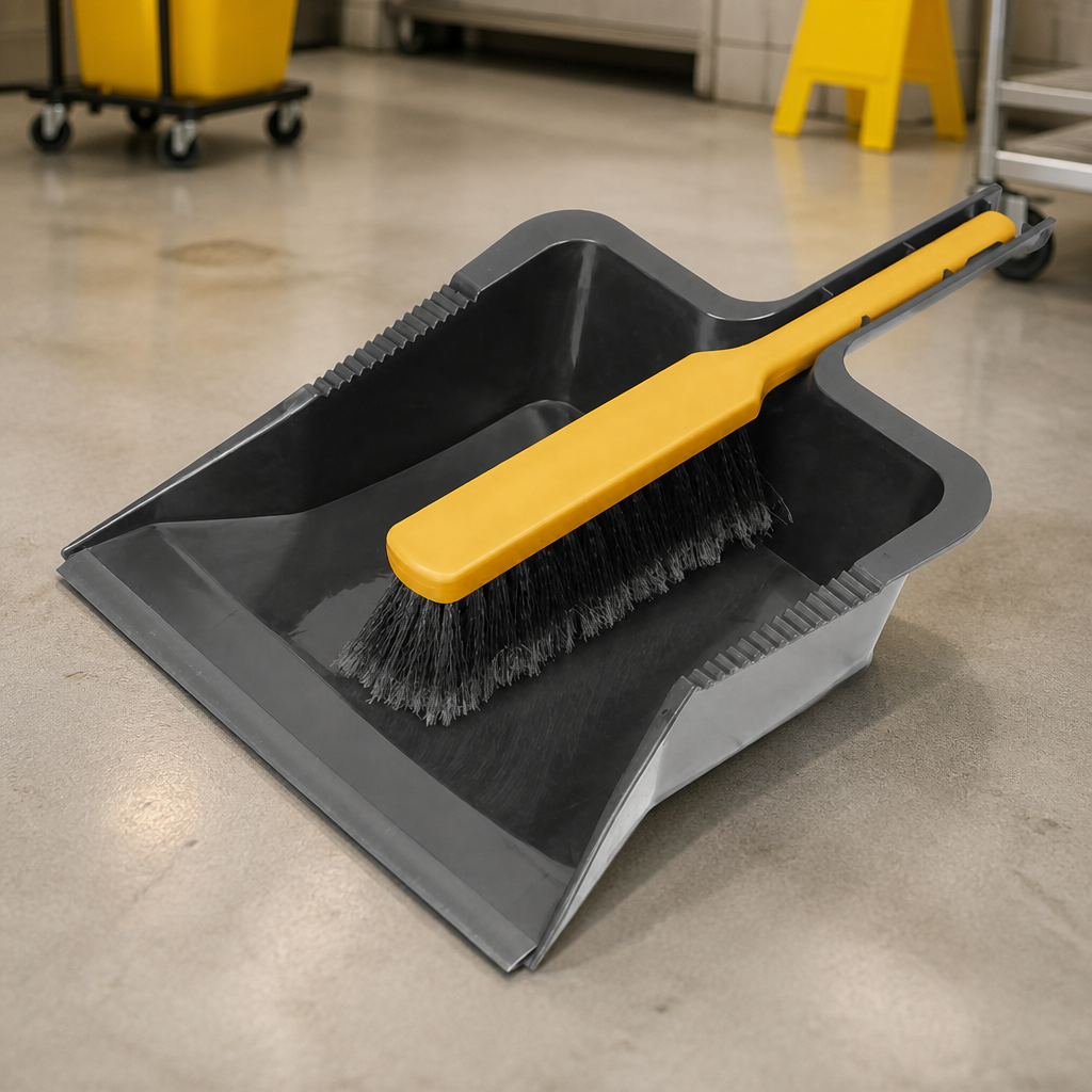 Heavy Duty Dustpan and Brush Set for Commercial Cleaning