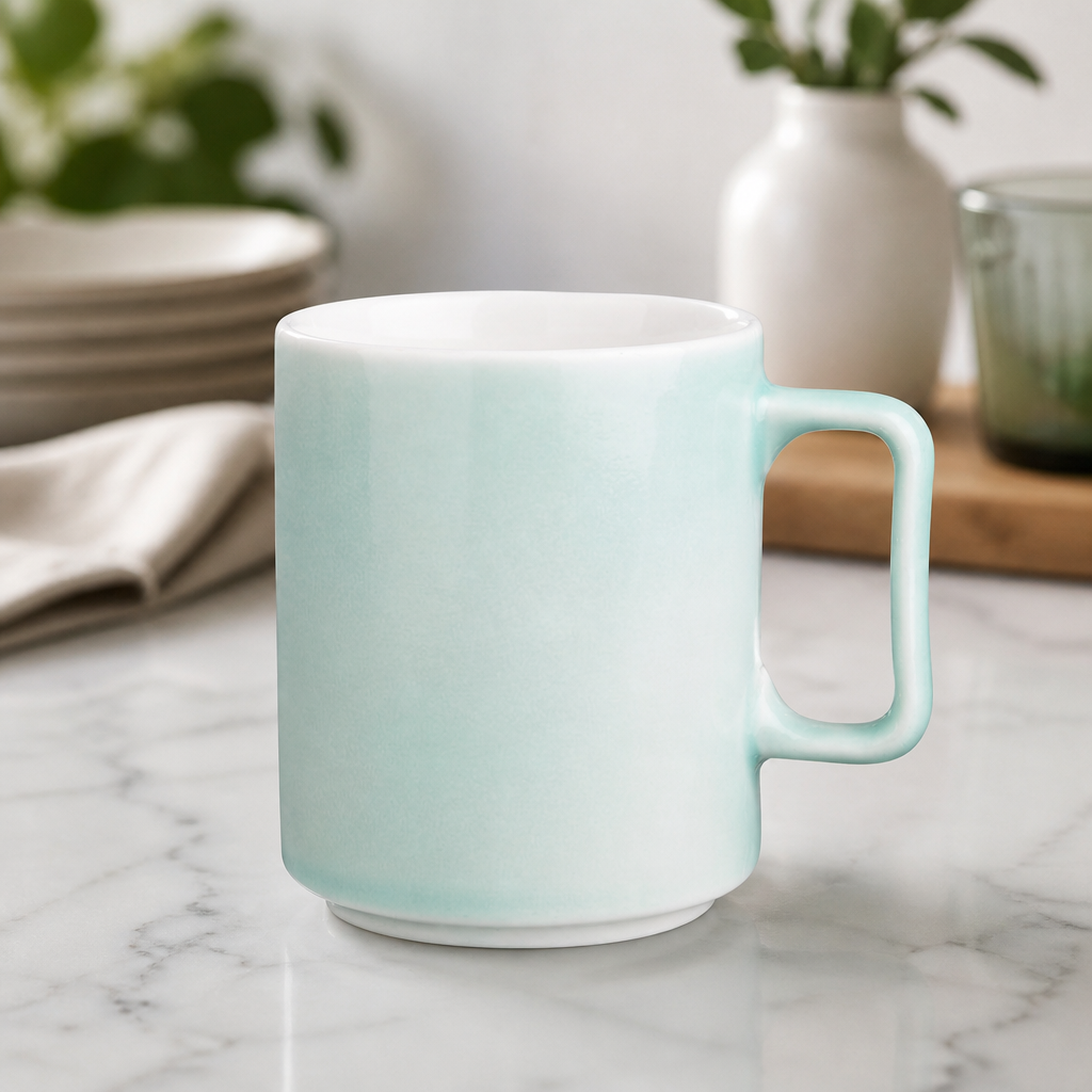 340ml Commercial Fondant Mugs Mint Porcelain - 6 Pack