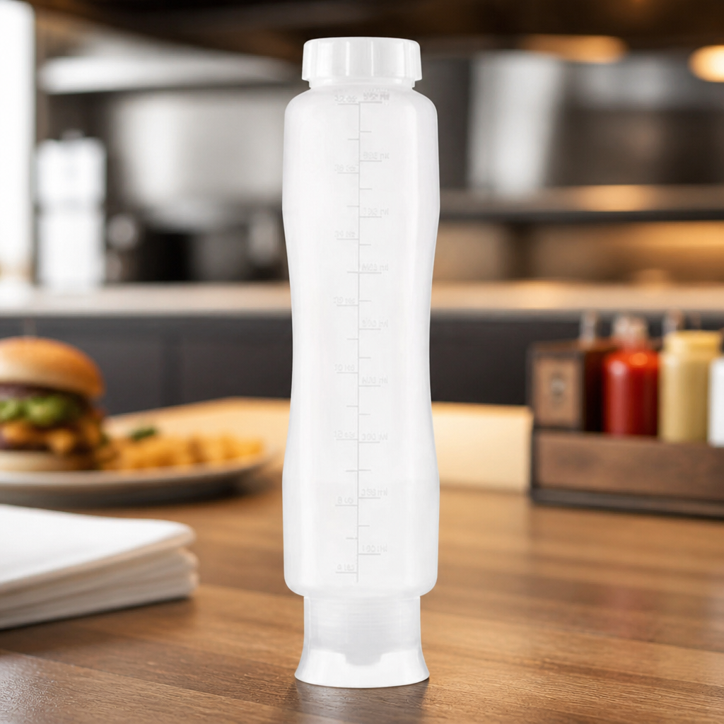 Commercial 32oz Squeeze Sauce Bottle with Non-Drop Top