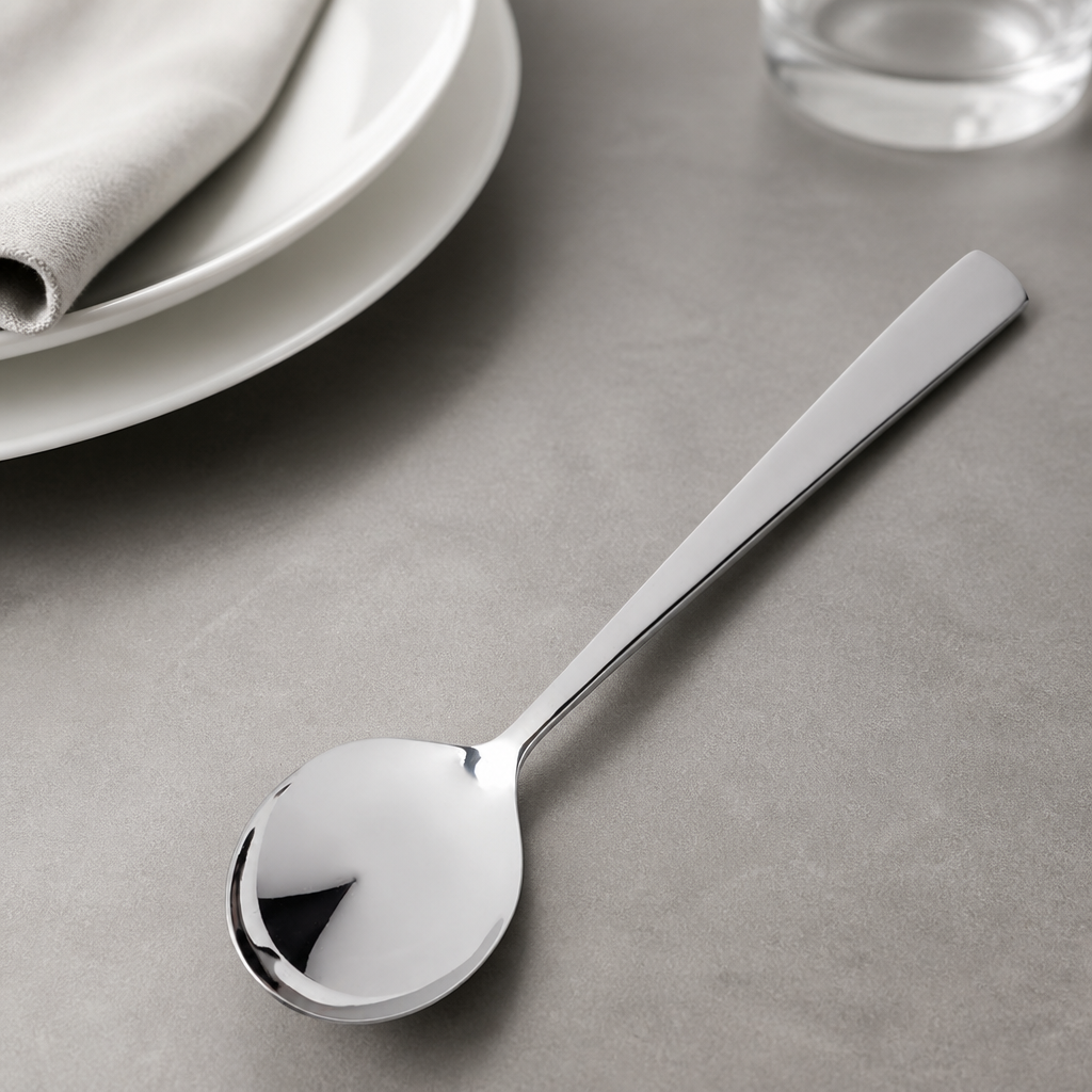 Commercial Soup Spoons 12 Pack 185mm Stainless Steel Set