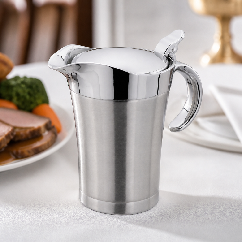 Commercial Insulated Gravy Jug 650ml for Sauces and Liquids
