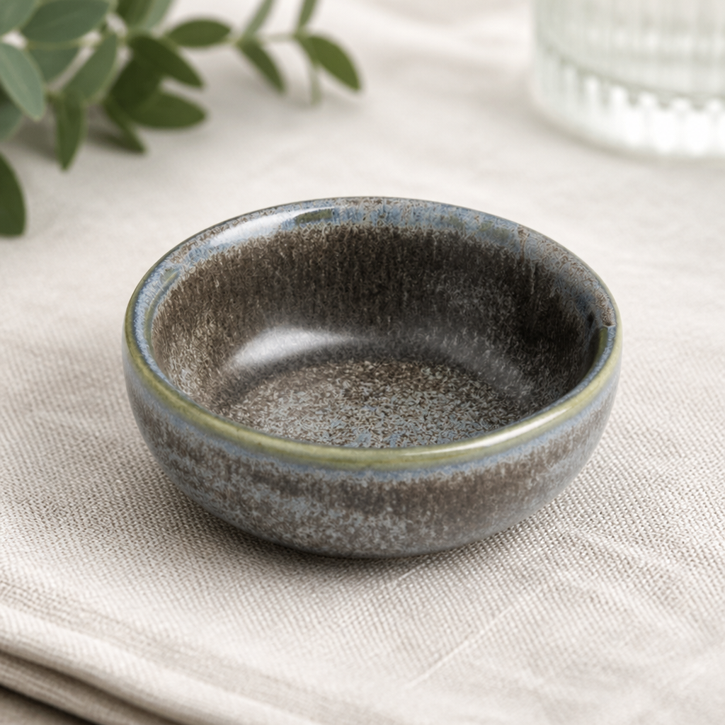 Commercial Porcelain Dipping Dishes 1½oz 78mm Blue 8 Pack