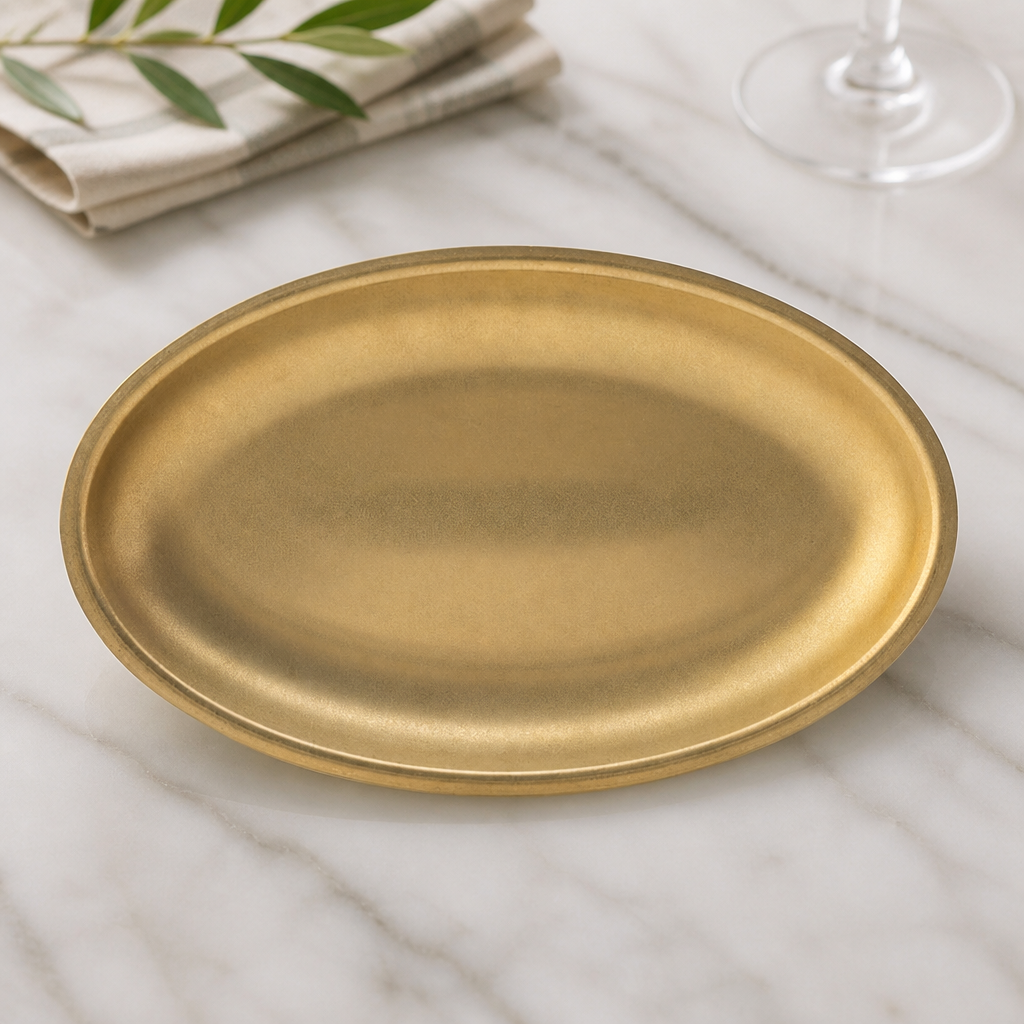 Commercial Oval Platters Pack of 6 Gold 300x180mm