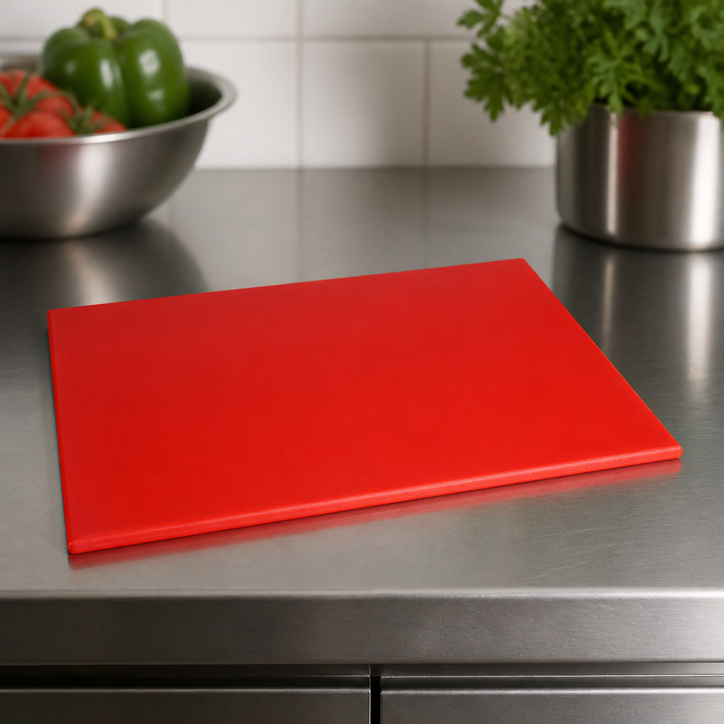 Commercial Antibacterial Red Chopping Board 455x305x12mm