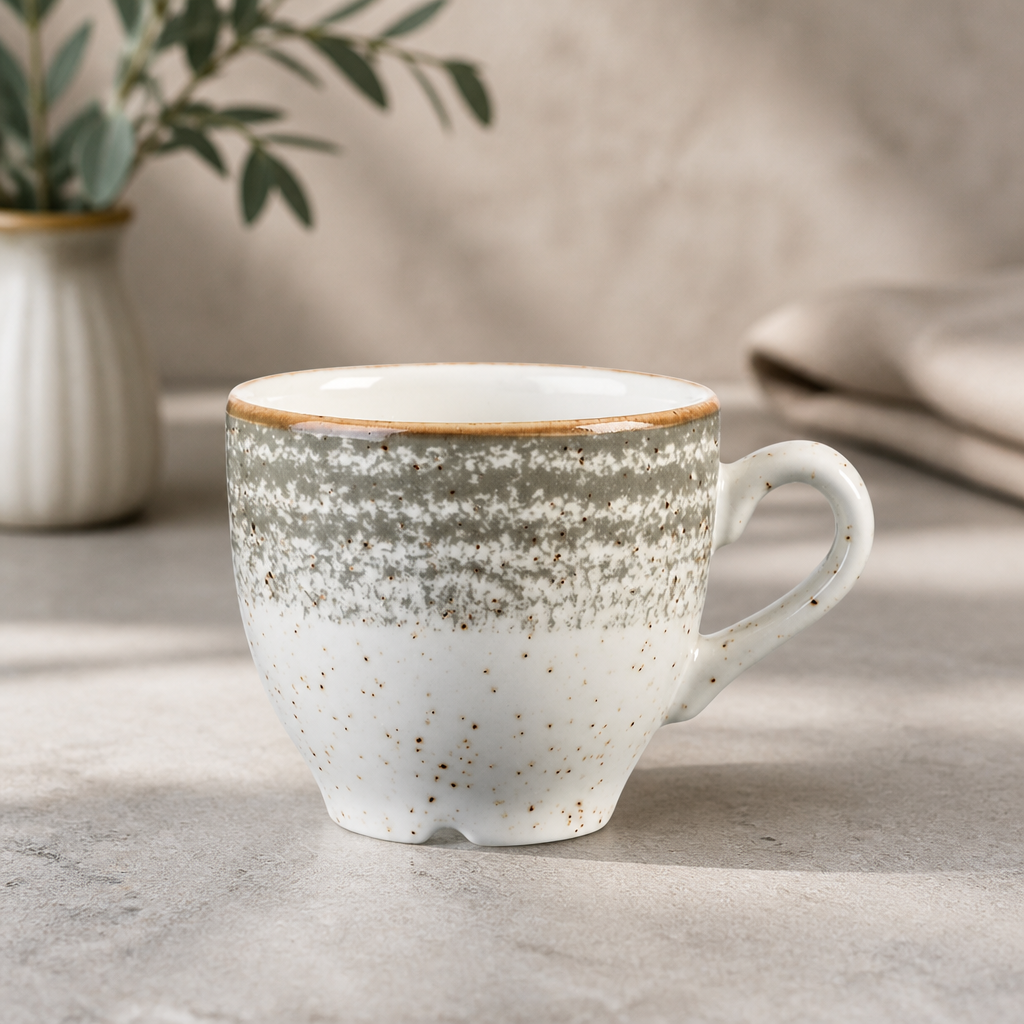 Commercial Stone Grey Espresso Cups 100ml 12 Pack