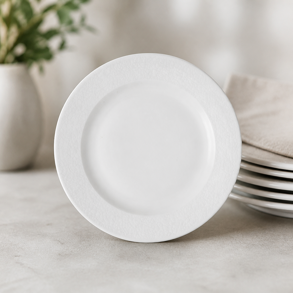 Commercial Footed Plates 305mm Ceramic 12 Pack