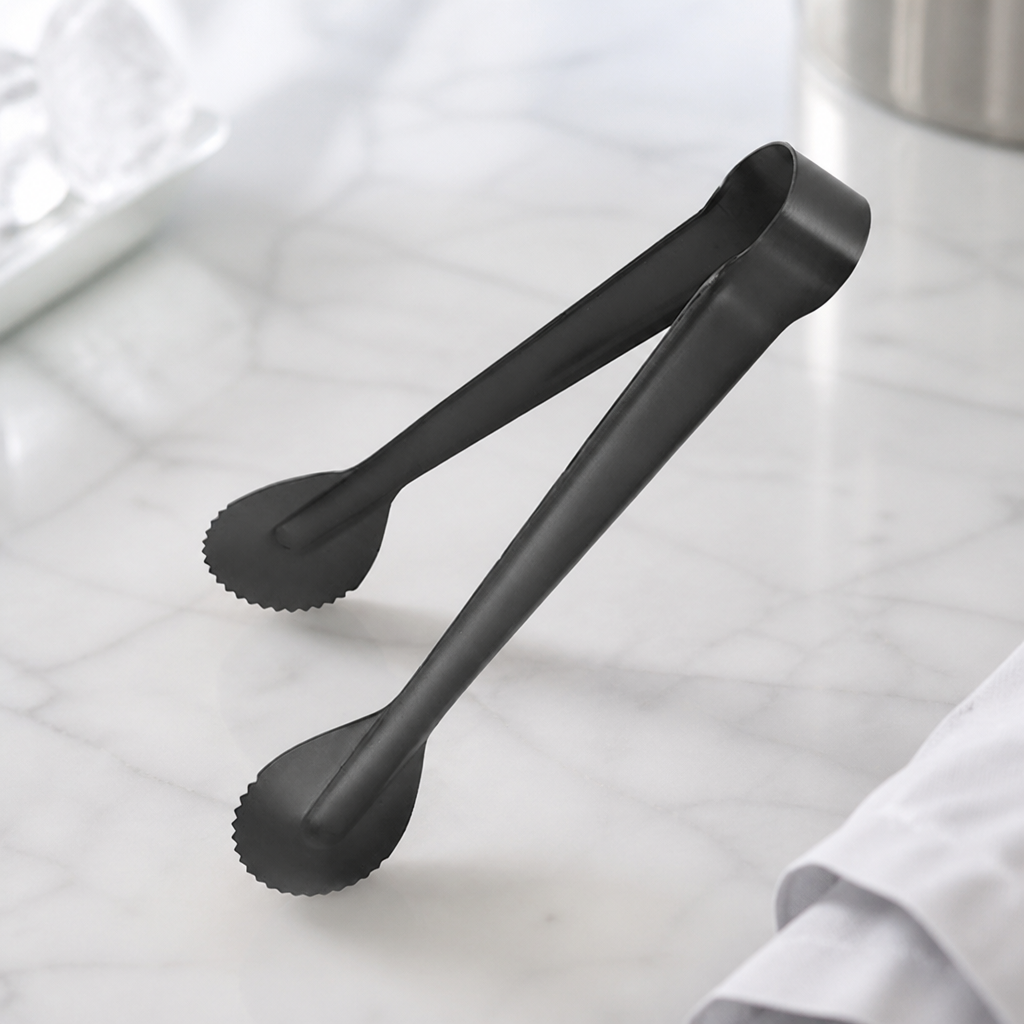Black Ice Tongs 190mm Stainless Steel 10 Pack