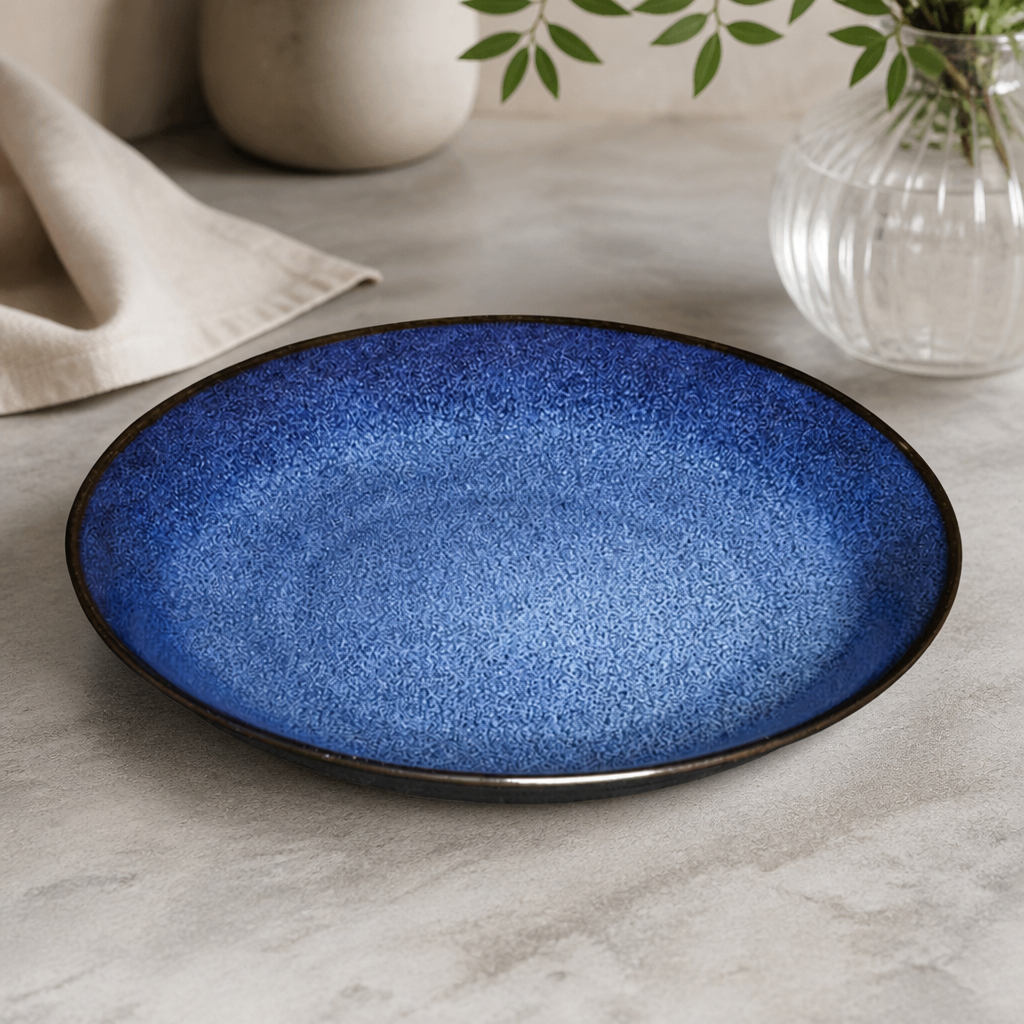 Commercial Stoneware Coupe Plates 205mm Midnight Blue 4 Pack
