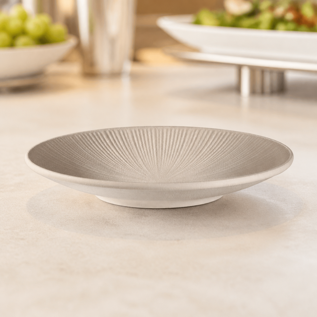210mm Commercial Melamine Plate in Sand Colour