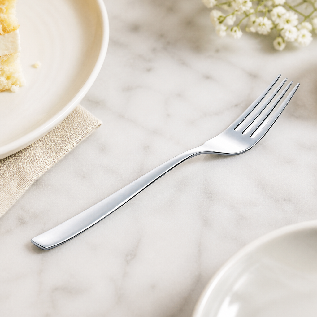 Commercial Stainless Steel Cake Forks 12 Pack Elegant Design