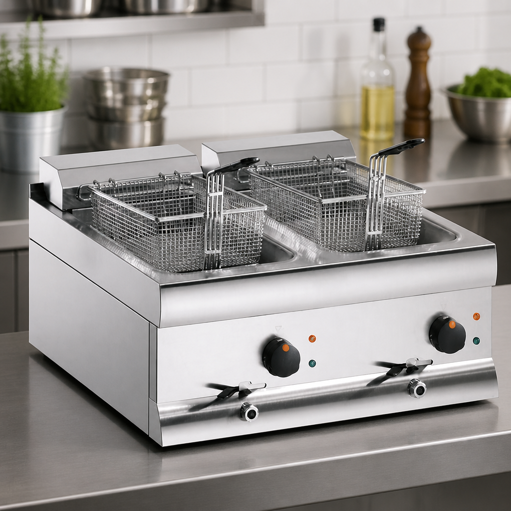 Silverlink 600 Countertop Electric Fryer Twin Tank 2 x 9Ltr