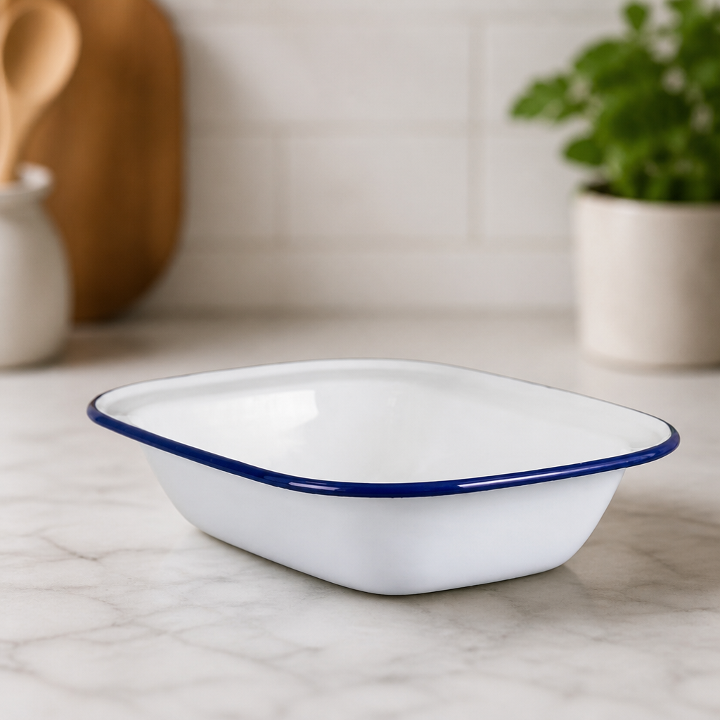 Commercial Enamel Serving Dishes 280x190mm - 6 Pack