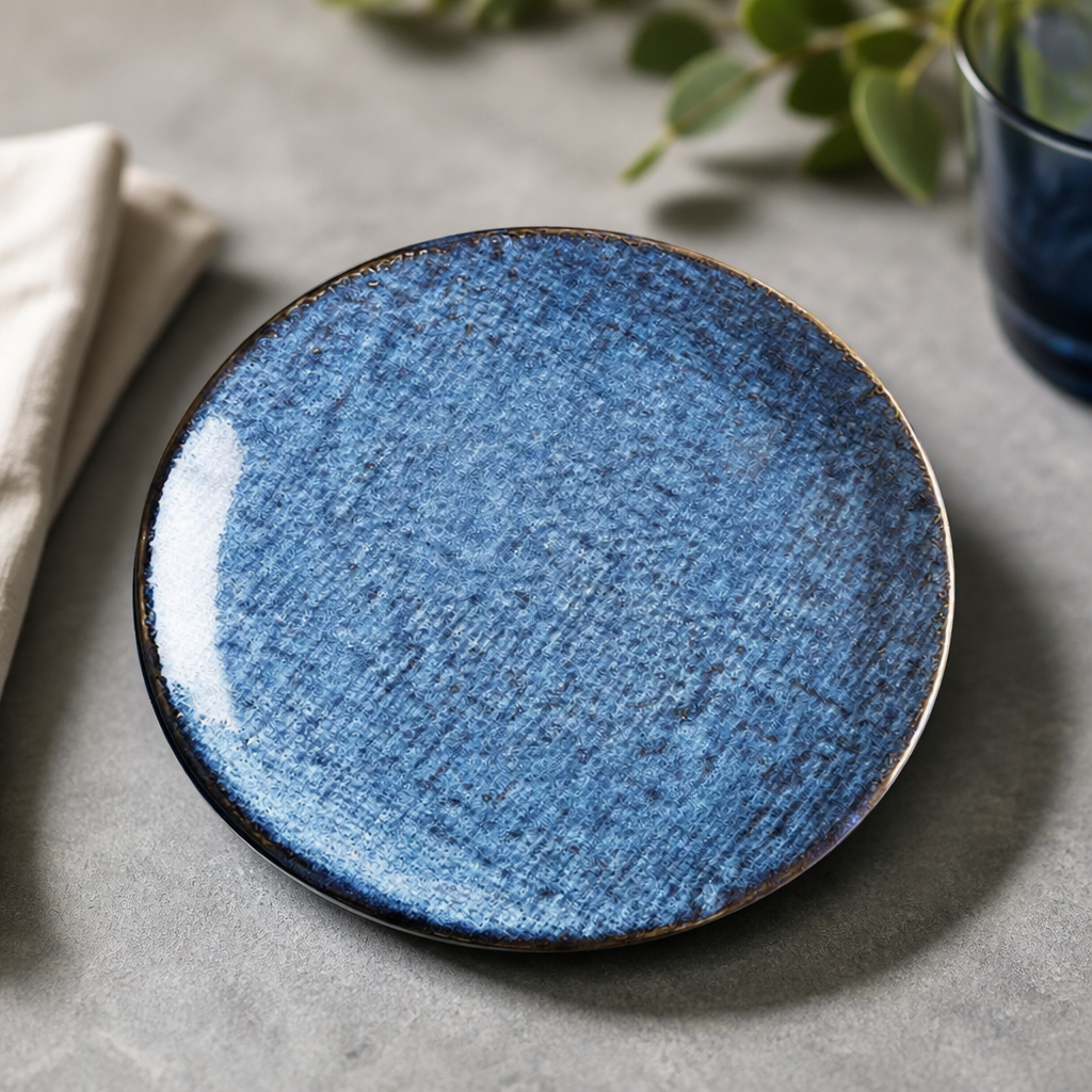 Commercial Denim Coupe Plates 180mm for Dining Services