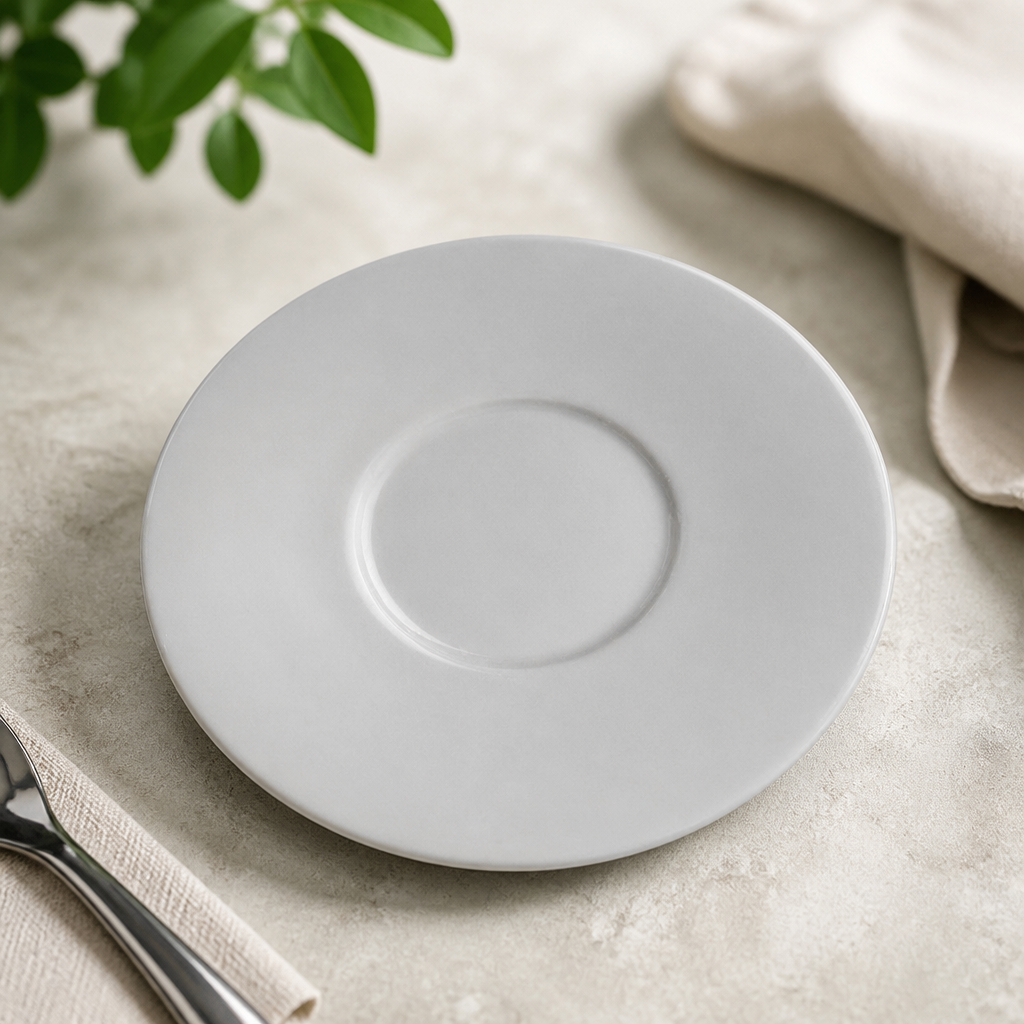 Commercial Fine Porcelain Espresso Saucers 123.8mm 24 Pack