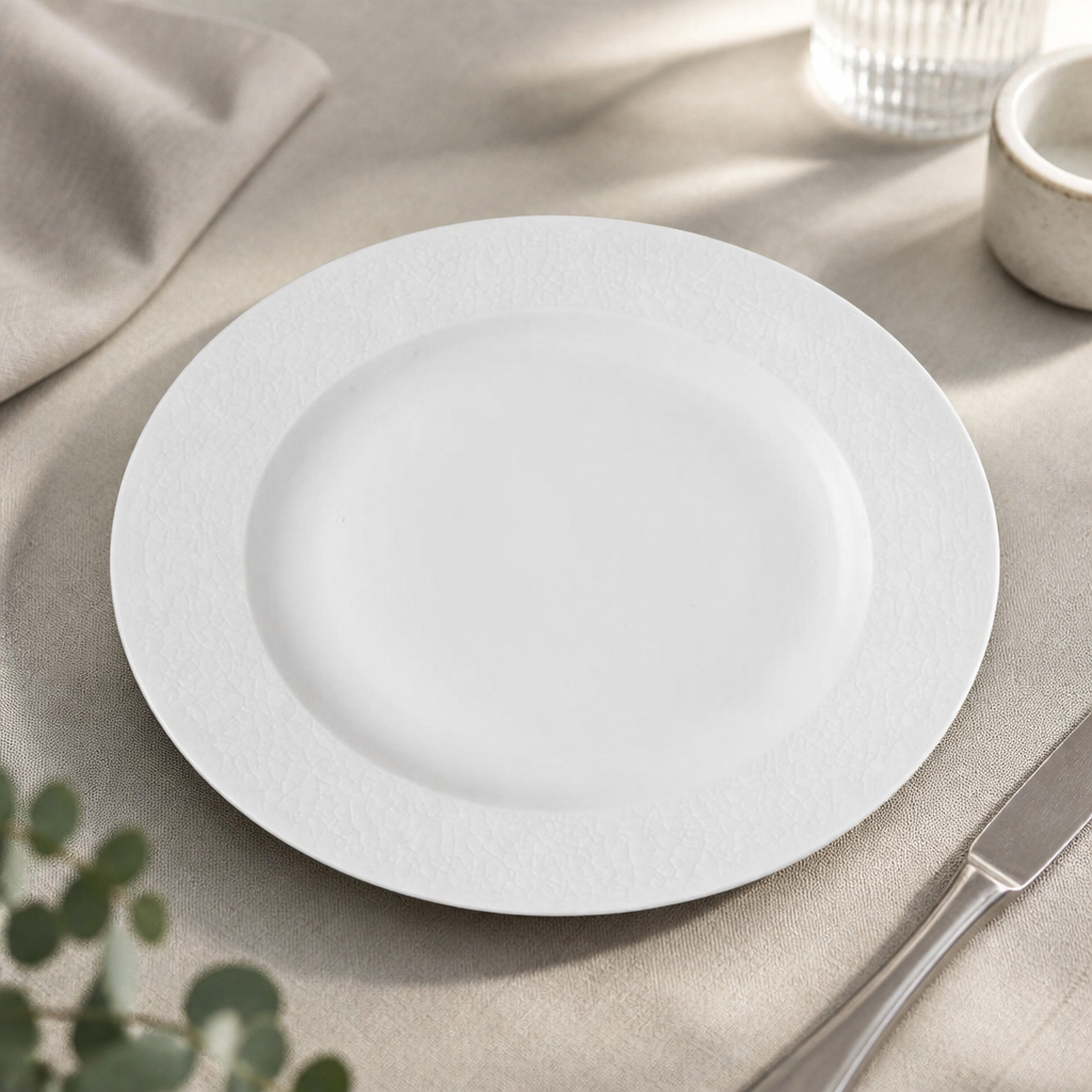Commercial Footed Plates 276mm Super Vitrified Ceramic 12 Pack