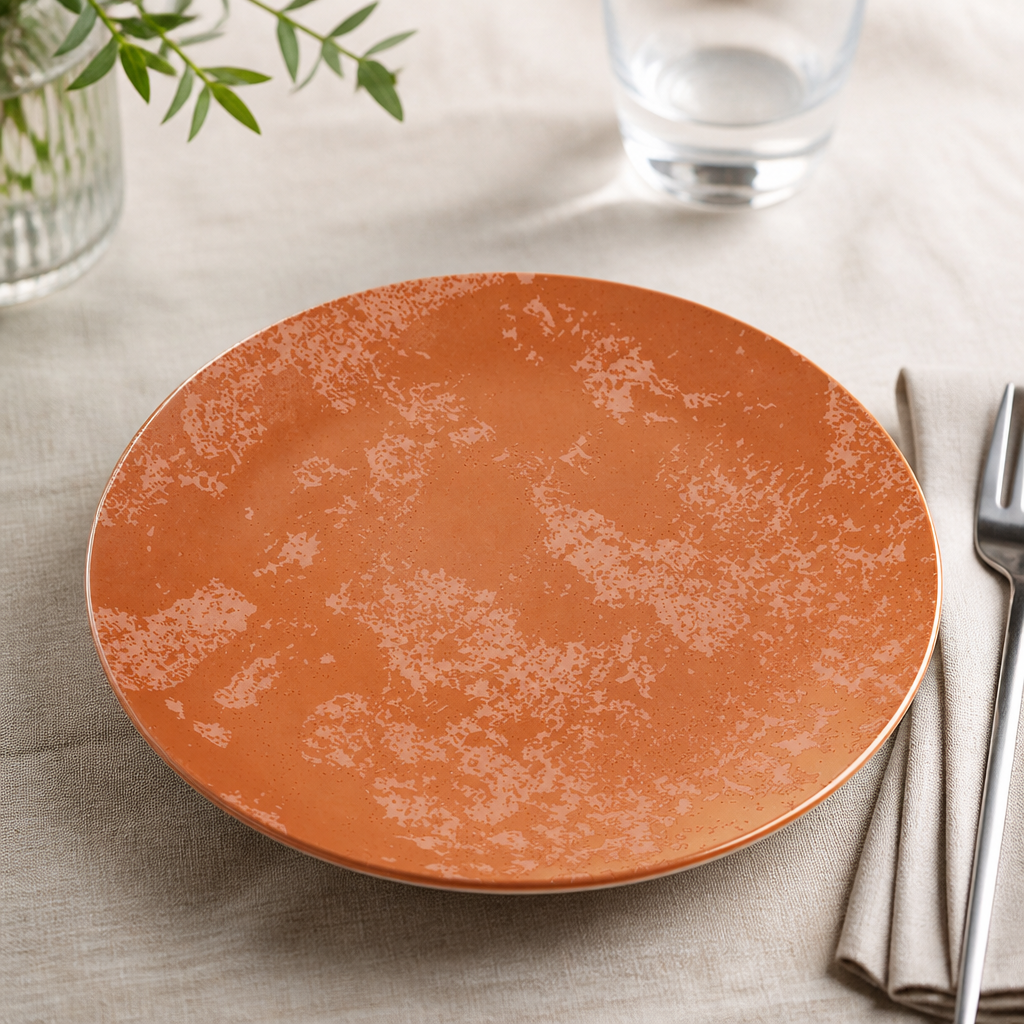 Crushed Velvet Coupe Plates 164mm for Commercial Catering 6 Pack