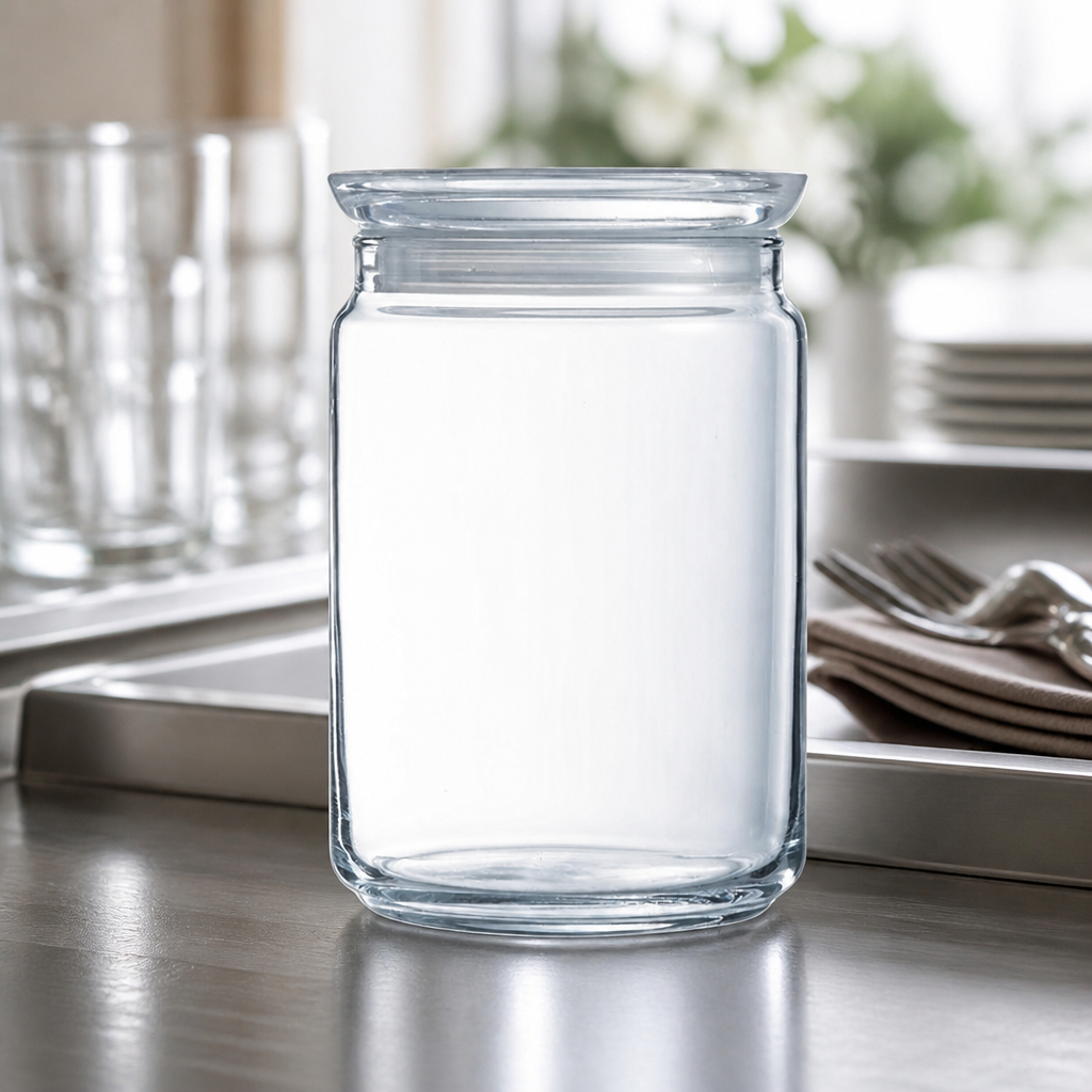 Commercial Biscotti Jars 1L Airtight Glass Lid Pack of 6