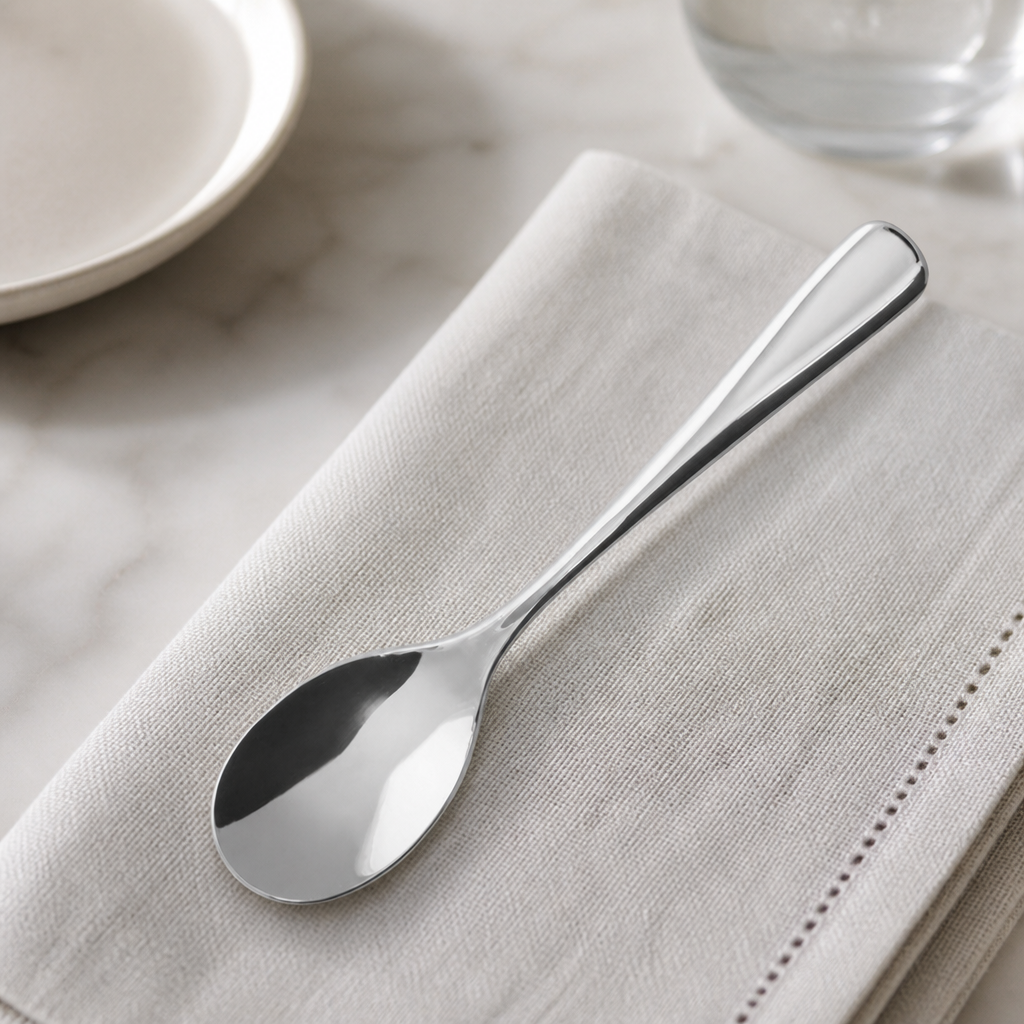 Roma style stainless steel teaspoons set of 12 for catering
