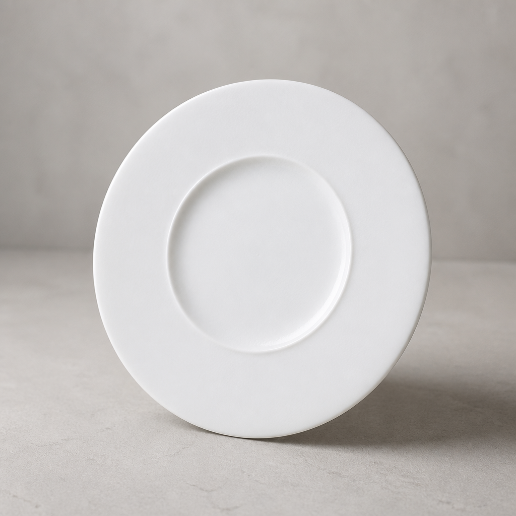 Commercial Medium Rim Plates 286mm Porcelain 6 Pack