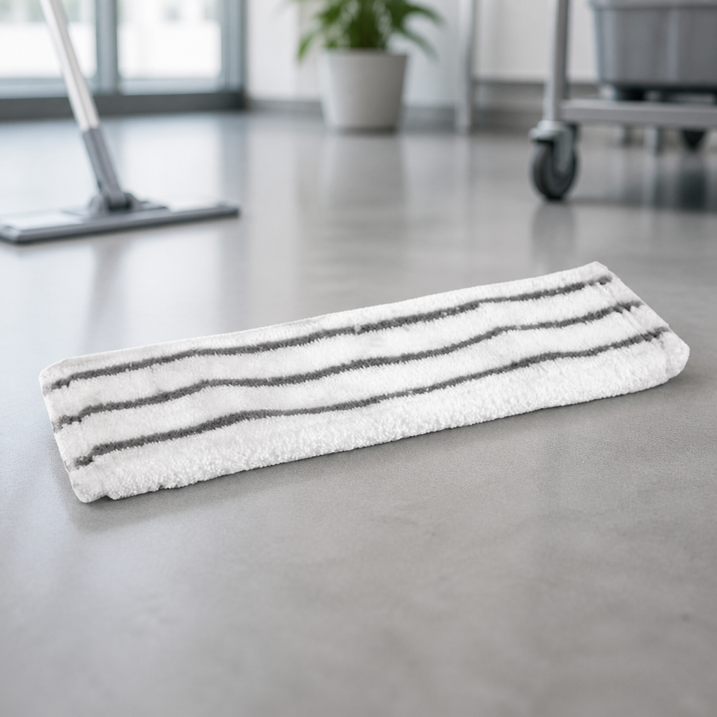 Commercial Microfibre Flat Mop Head 400mm Blue