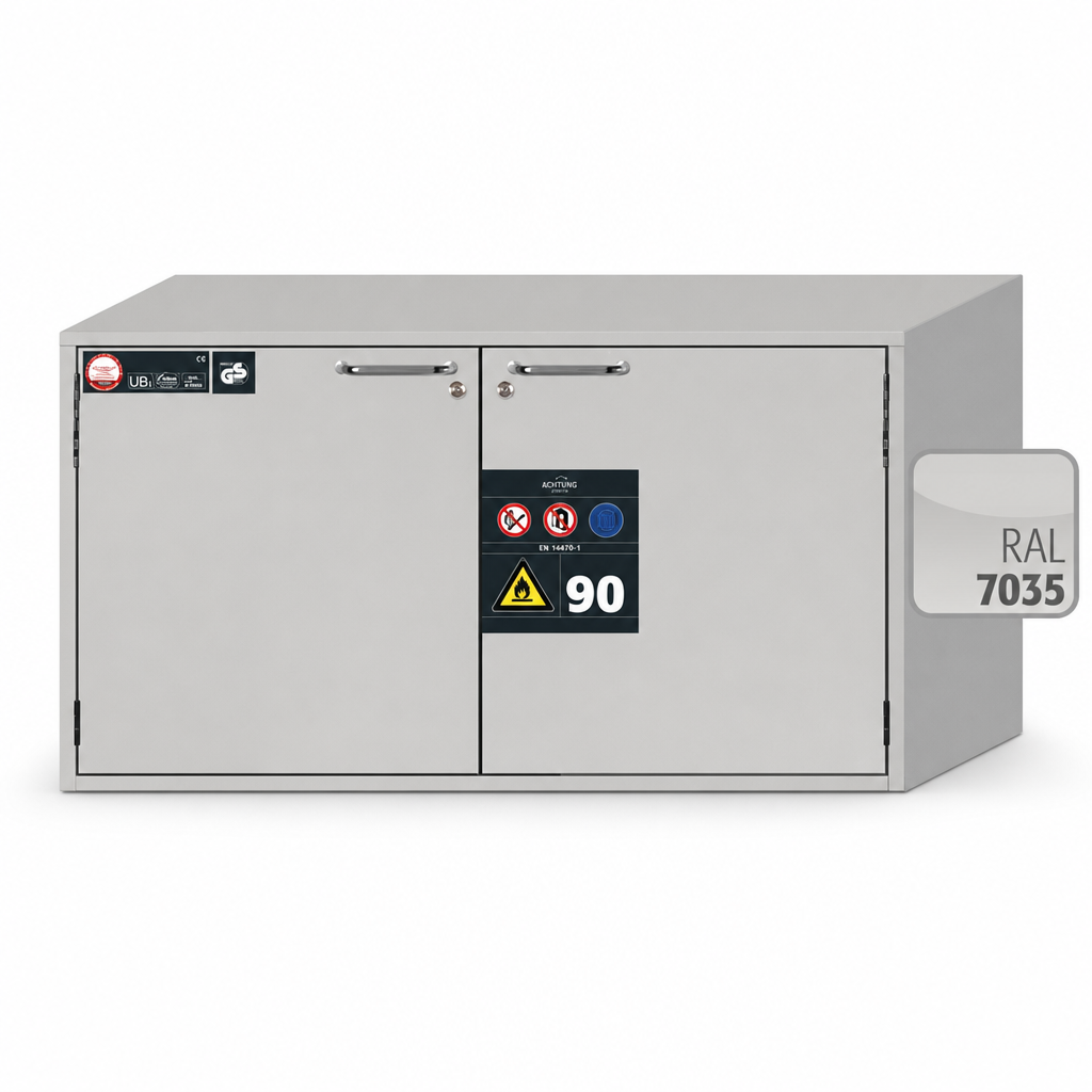 90 Minute Fire Resistant Flammable Mobile Cabinet 600 x 1102mm