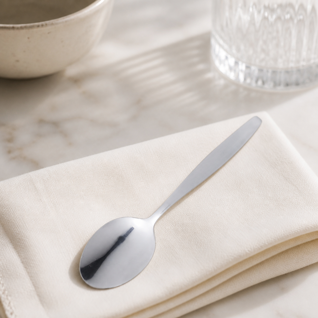 Commercial Stainless Steel Teaspoon Set 12 Pack Ideal for Cafes
