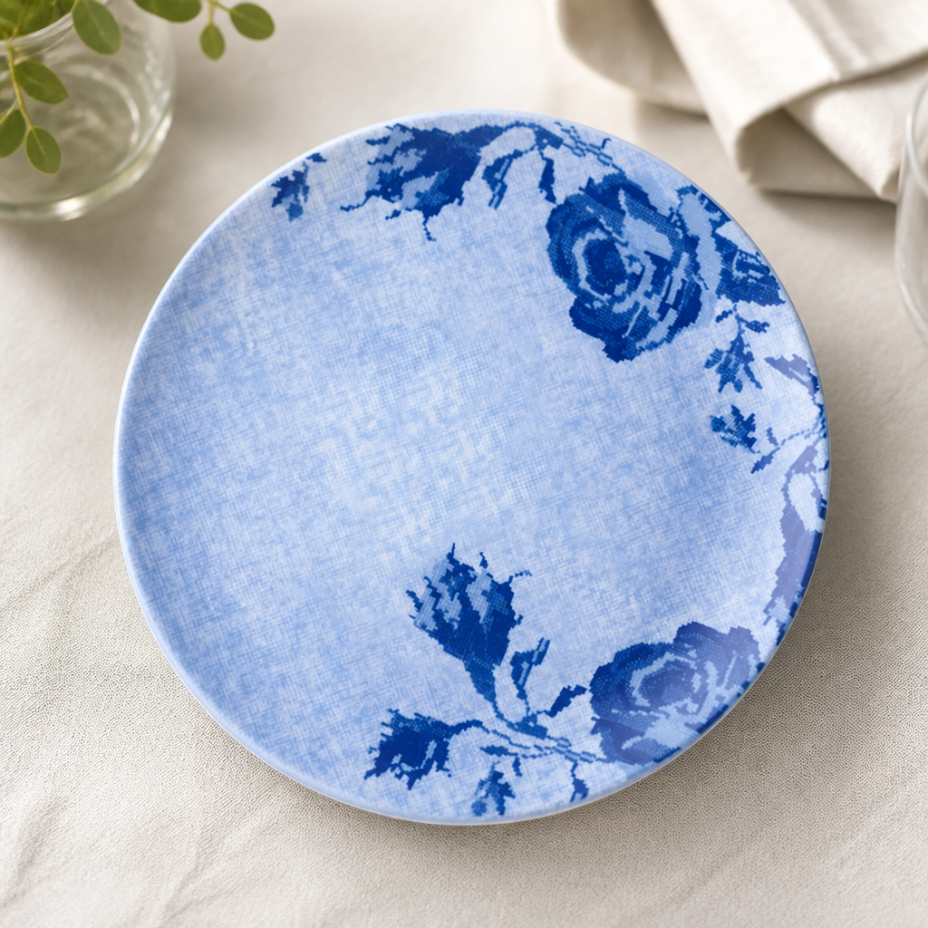 Commercial Boho Coupe Plates Blue 230mm Set of 6