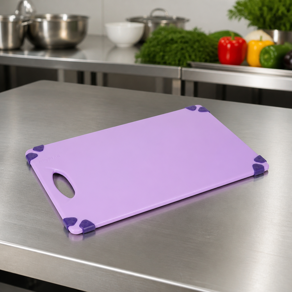 Commercial Purple Chopping Board 458x306mm for Allergen Prep