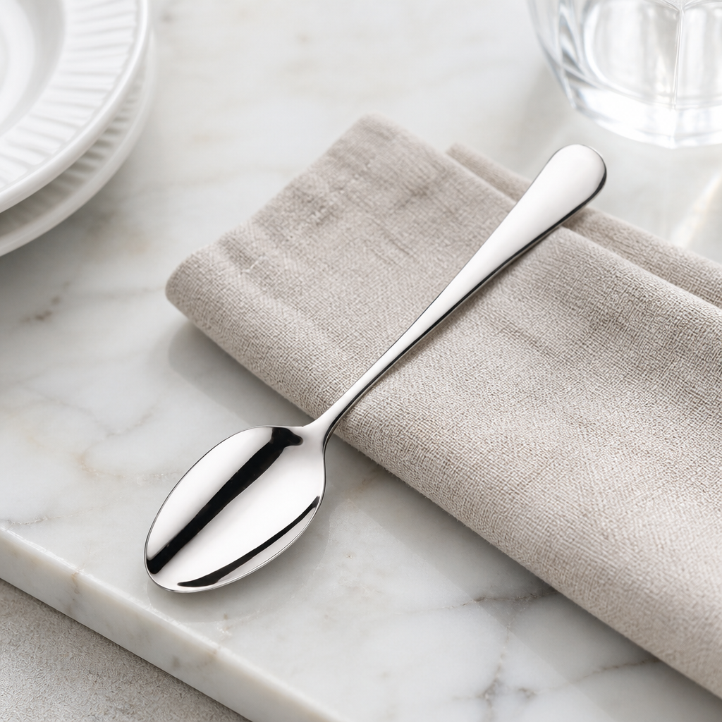Stresa style dessert spoon set 12 pack 18/10 stainless steel