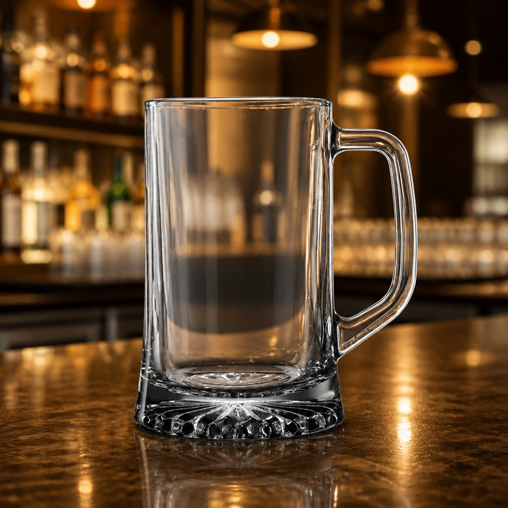 Beer mugs 620ml pack of 6 heavy-duty glass tankards