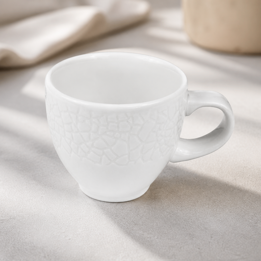 Commercial Ceramic Cups 110ml Eco Glaze 12 Pack