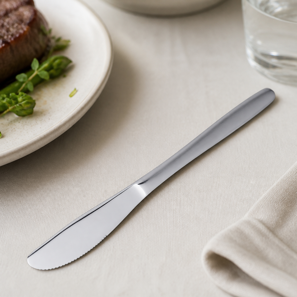 Commercial Table Knife Set 12 Pack Minimalistic Design 201mm