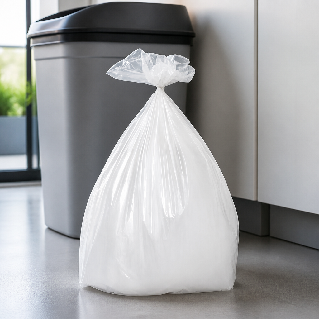 Commercial Medium Duty Bin Bags Clear 70Ltr Pack of 200