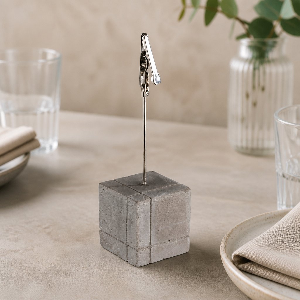 Commercial Concrete Effect Table Stand Menu Holders 4 Pack