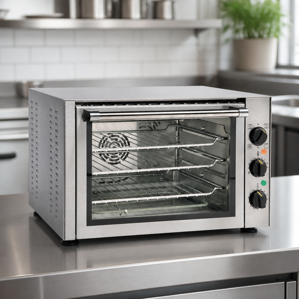 Commercial Drop Down Door Convection Oven 4 Tray Capacity