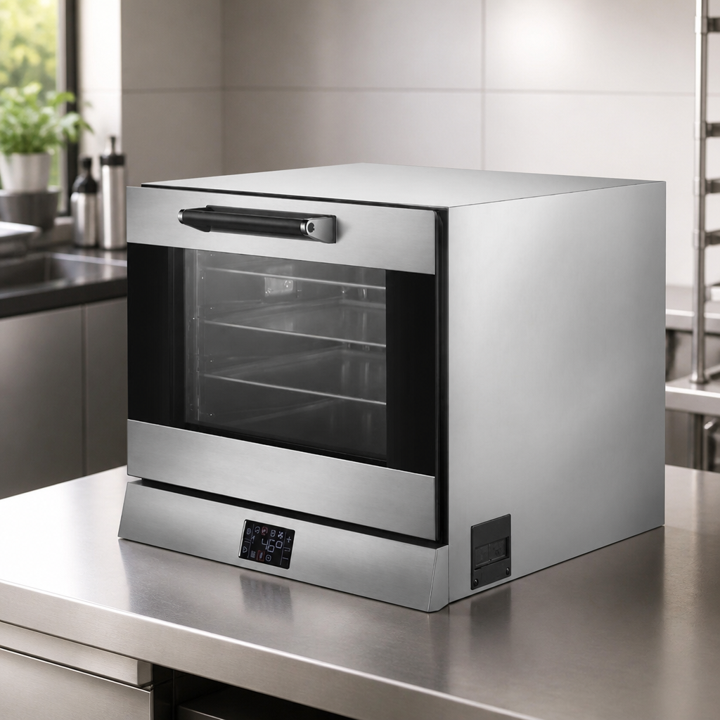 Commercial Drop Down Door Convection Oven 3kW 4 Tray Capacity