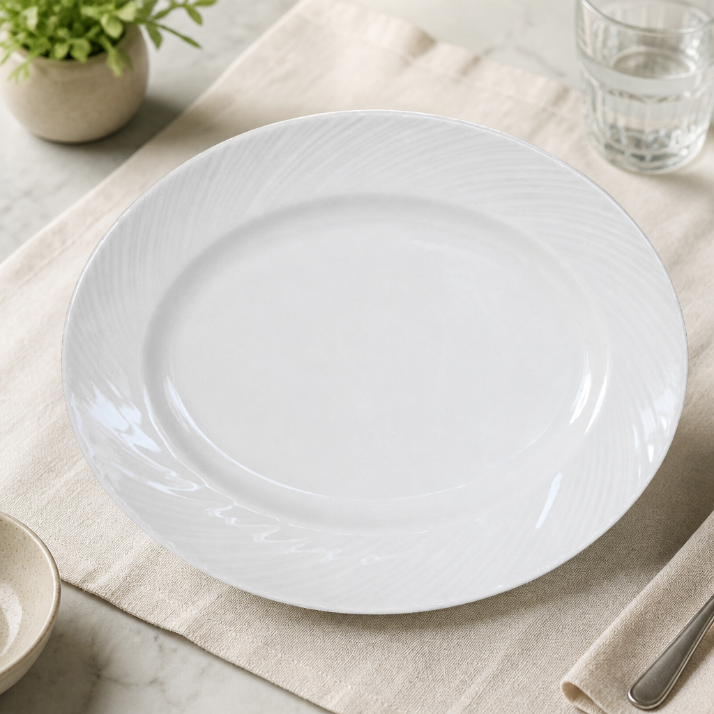 Commercial Oval Plates 280mm Porcelain 12 Pack