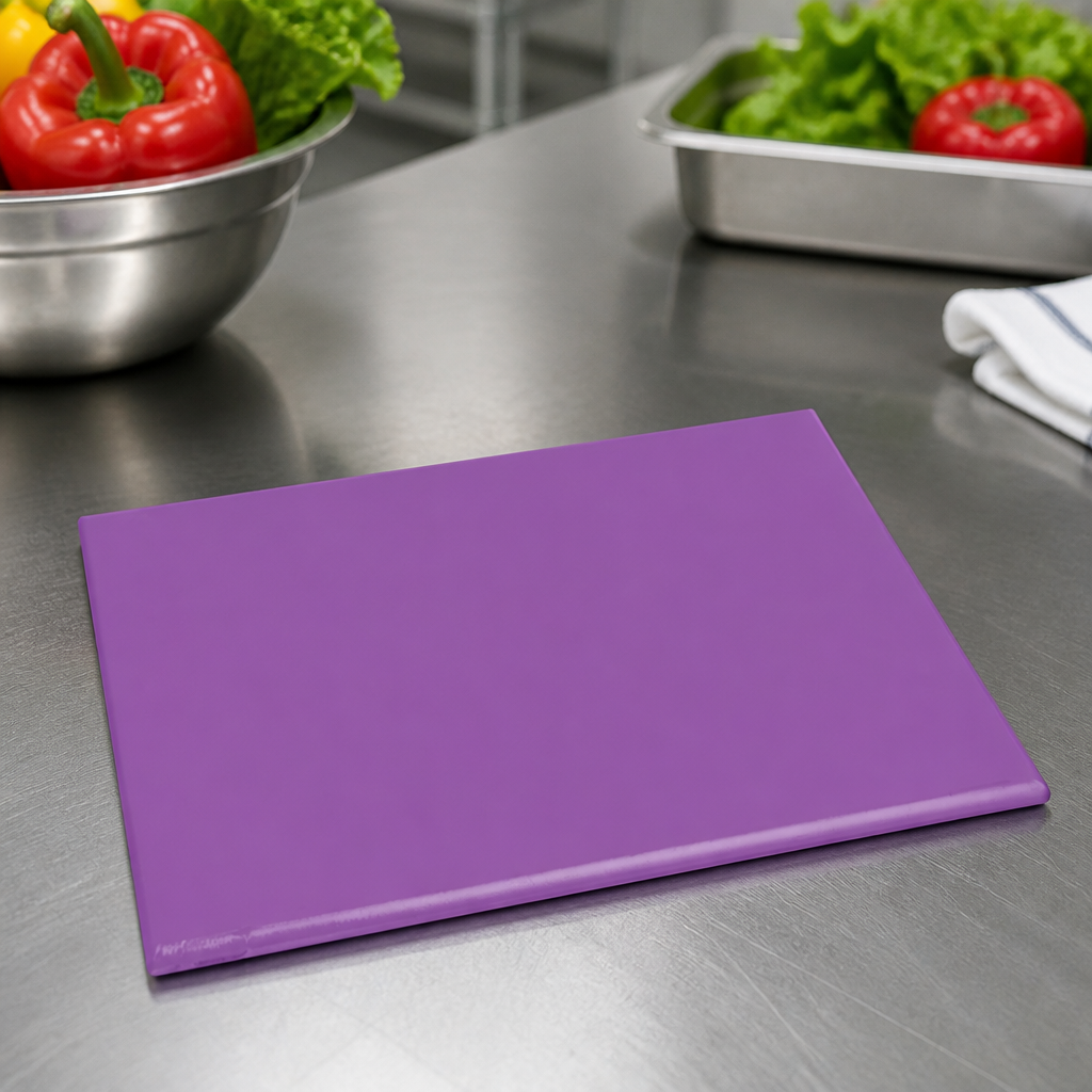 Small Purple Allergen Chopping Board 305x229mm Commercial Use