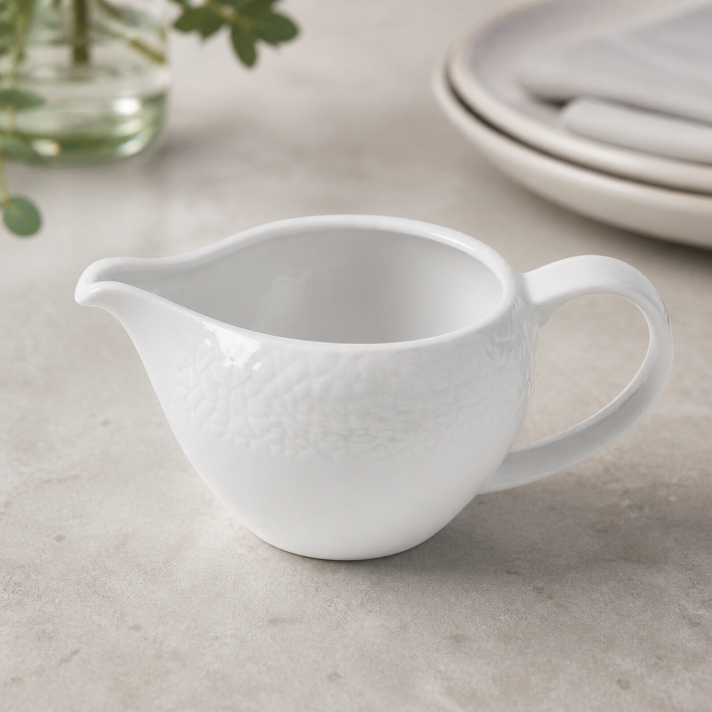 Commercial Ceramic Jugs 110ml - Set of 4 for Catering Use