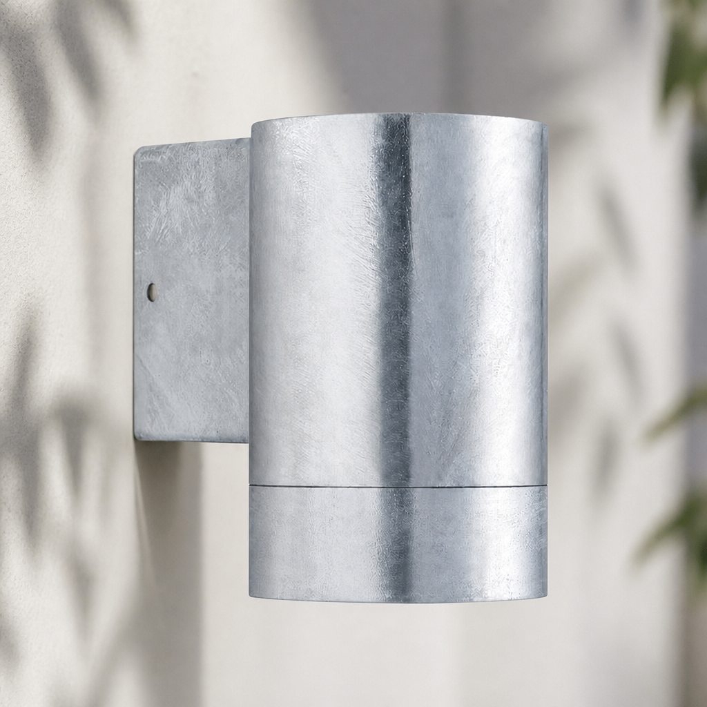 Galvanised Commercial Outdoor Wall Light 125mm Height