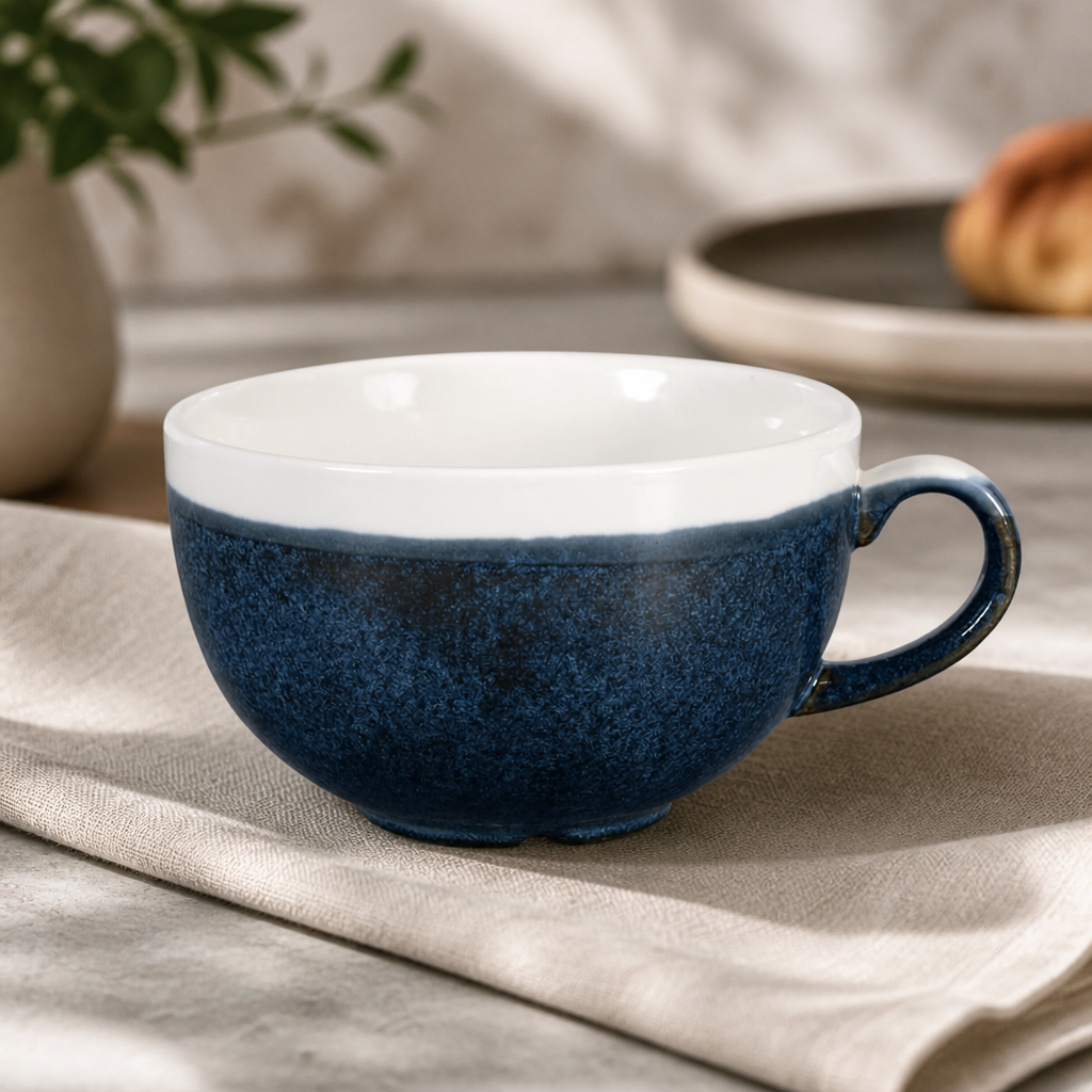 Commercial Cappuccino Cups 225ml Sapphire Blue 12 Pack