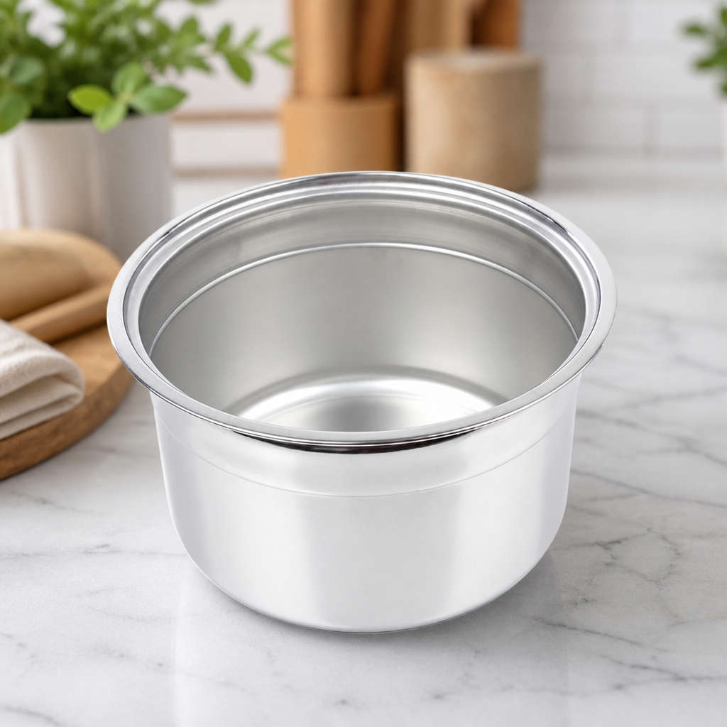 Commercial Bains Marie Round Pot 248mm Stainless Steel