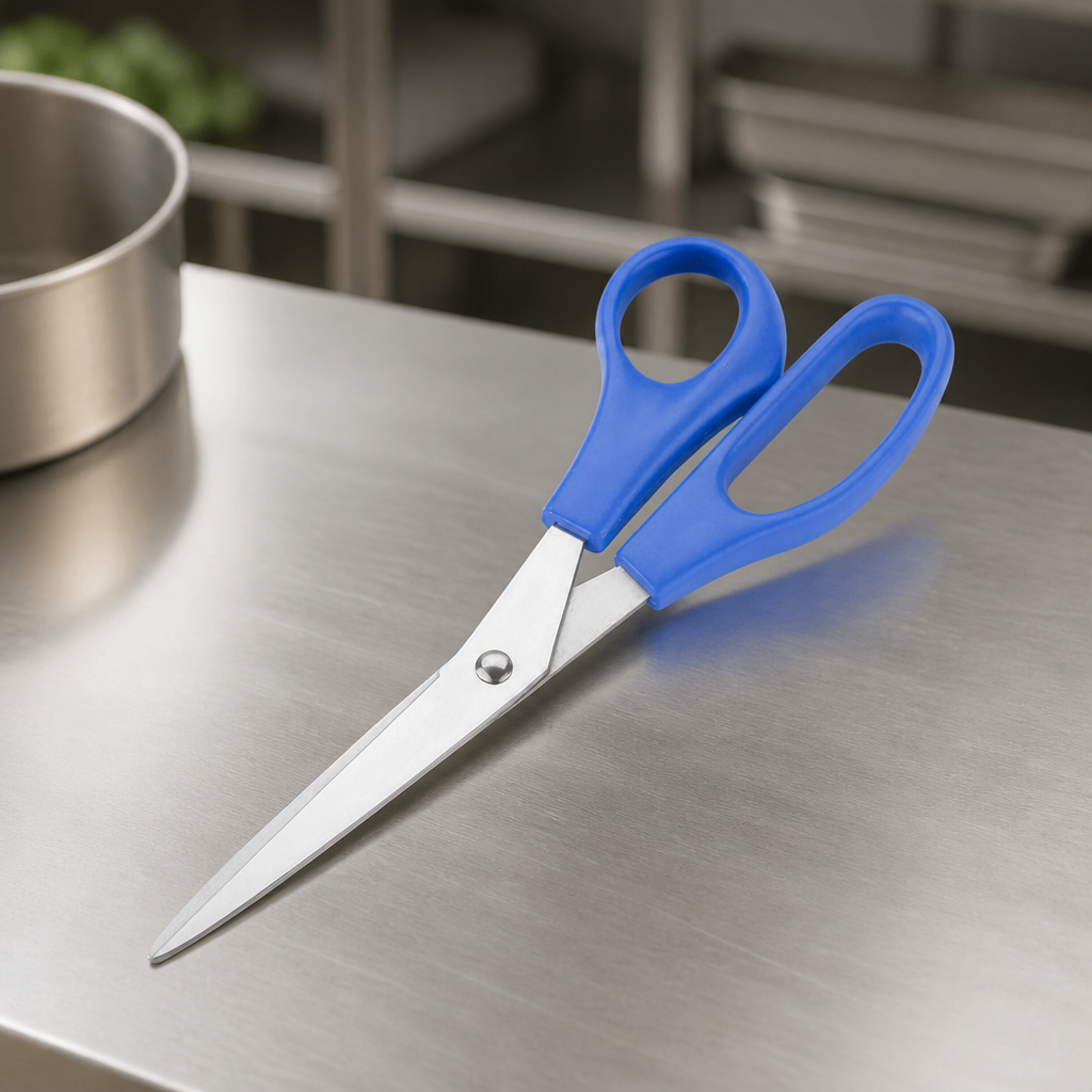 Commercial Kitchen Scissors Blue Colour Coded For Raw Fish