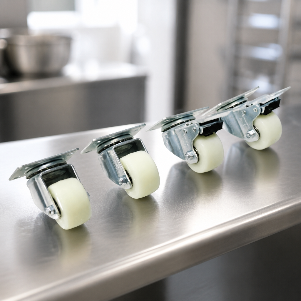 Set of 4 Commercial Castors for Catering Equipment