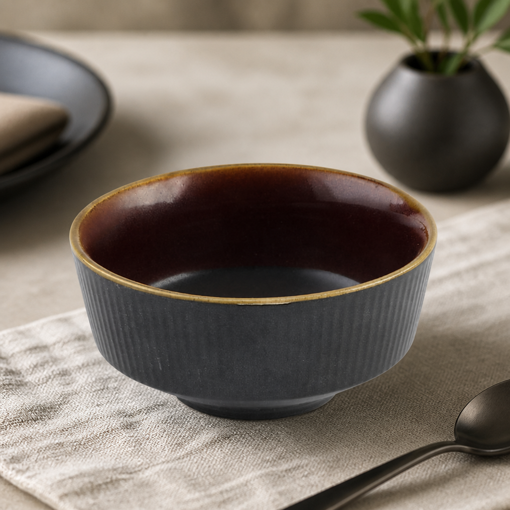 Commercial Soup Bowls 0.4 Ltr Tokyo Black 62 x 130mm 12 Pack